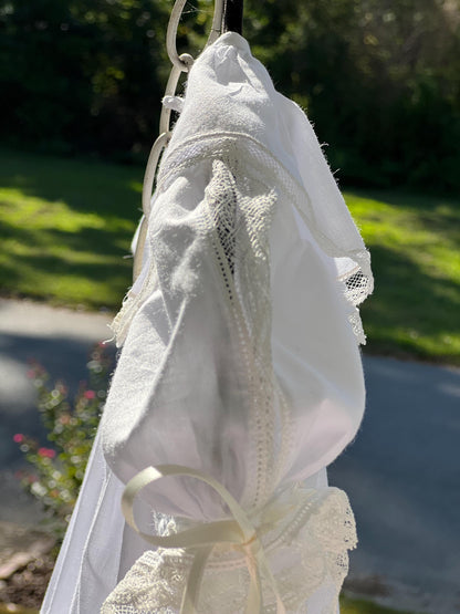 Heirloom Bishop Flower Girl Dress, Imperial Batiste & Lace