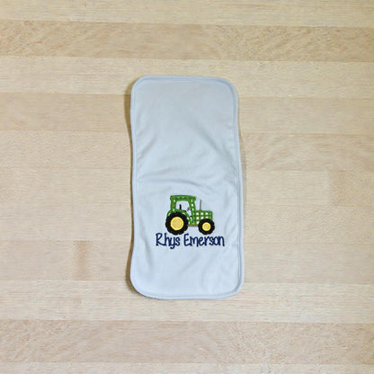 Infant Boy Gown Gift Set -Tractor Appliqué