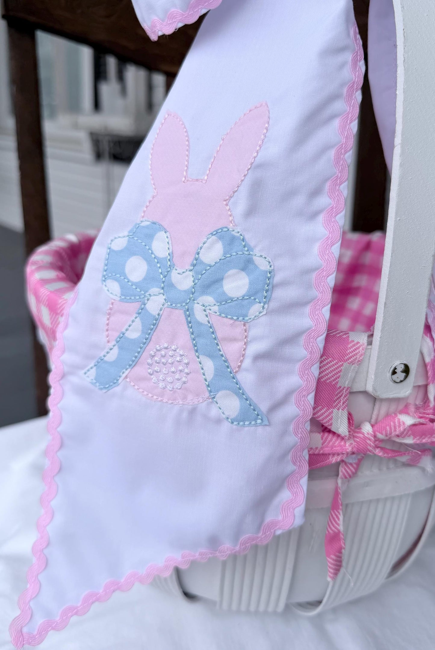 Personalized Easter Basket Sash | Monogram Easter Bow | Custom Embroidered Easter Basket Ribbon | Easter Gift for Kids | Easter Basket Decor