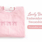 Pink Embroidered Bow Sweatshirt