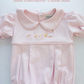 Girls Short Sleeve Collared Bubble- Pink with Ducks