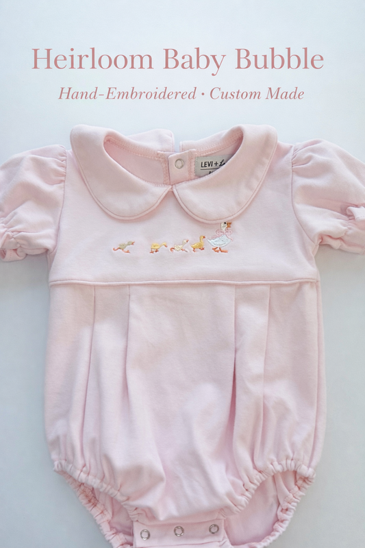 Girls Short Sleeve Collared Bubble- Pink with Ducks