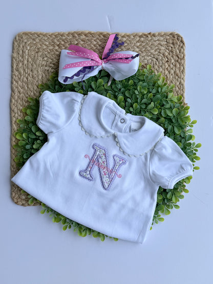 Monogrammed Bubble Romper