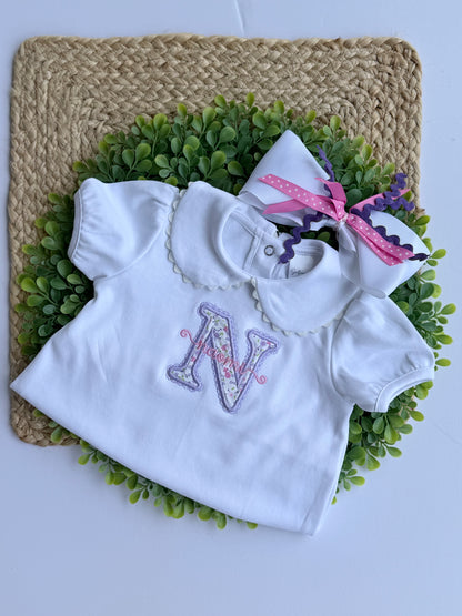 Monogrammed Bubble Romper