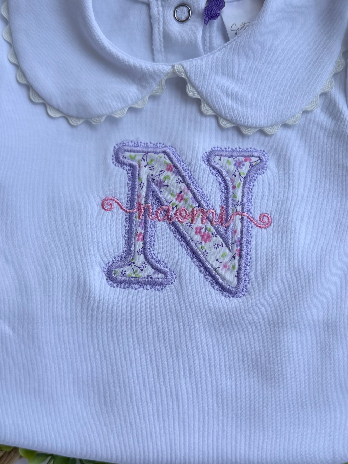 Monogrammed Bubble Romper