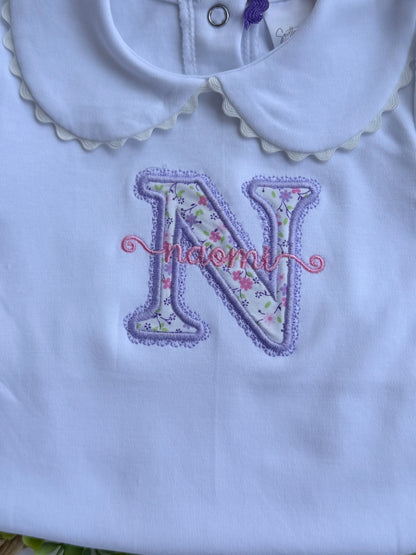 Monogrammed Bubble Romper