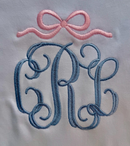 Girls Ruffle Tee Short Sleeve - Personalized with Bow
