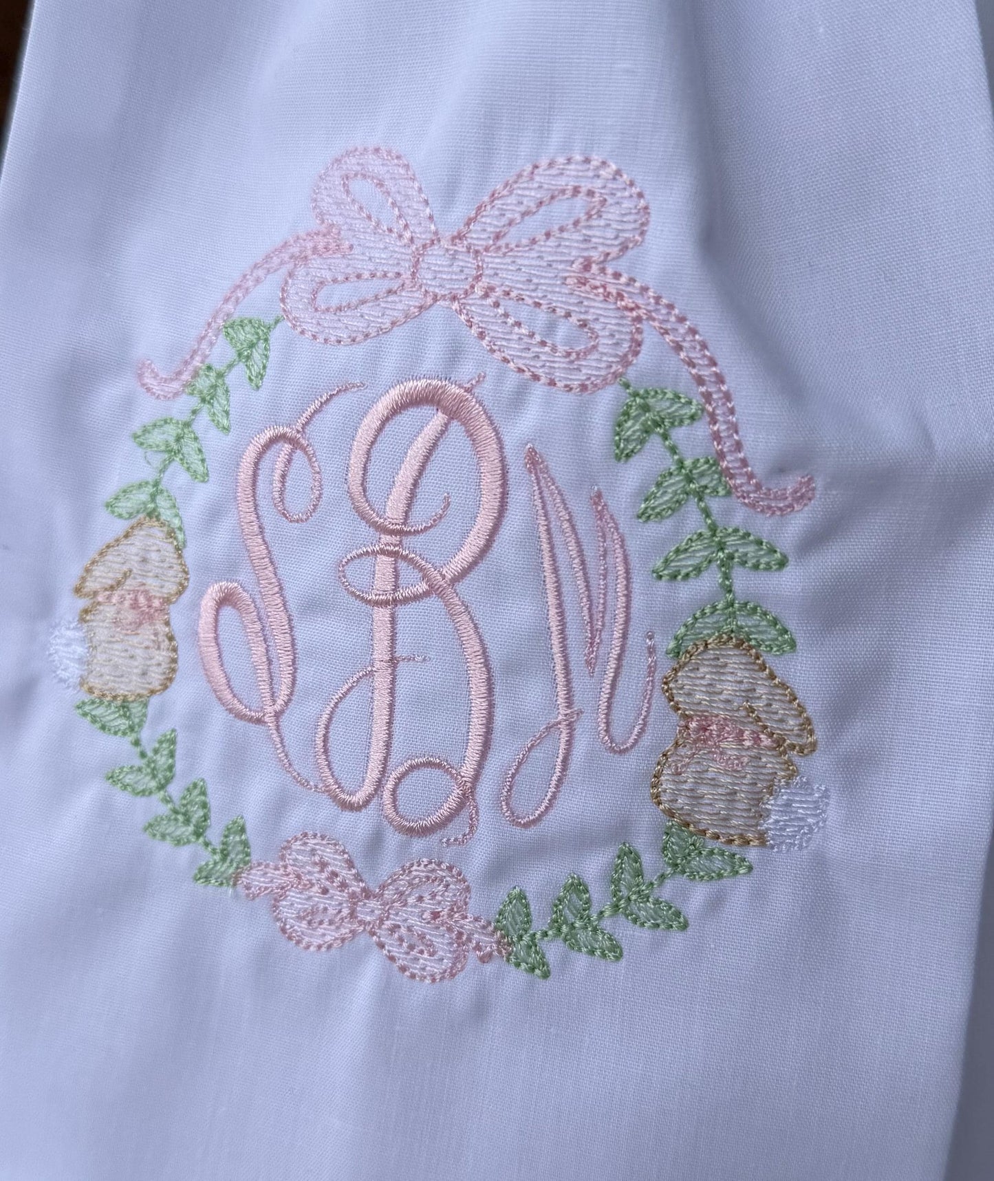 Personalized Easter Basket Sash | Monogram Easter Bow | Custom Embroidered Easter Basket Ribbon | Easter Gift for Kids | Easter Basket Decor