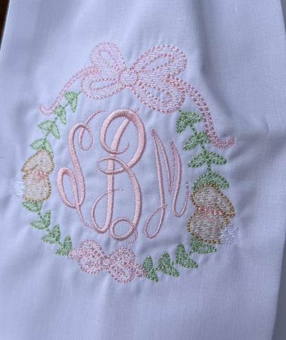 Personalized Easter Basket Sash | Monogram Easter Bow | Custom Embroidered Easter Basket Ribbon | Easter Gift for Kids | Easter Basket Decor