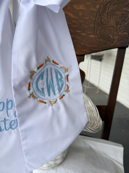 Personalized Easter Basket Sash | Monogram Easter Bow | Custom Embroidered Easter Basket Ribbon | Easter Gift for Kids | Easter Basket Decor