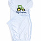 Infant Boy Gown Gift Set -Tractor Appliqué